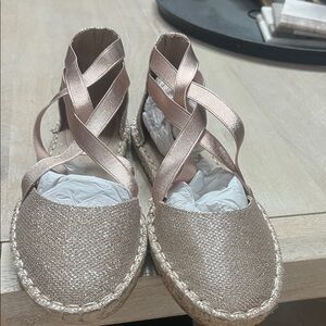 Kenneth Cole Shimmering Gold Espadrilles